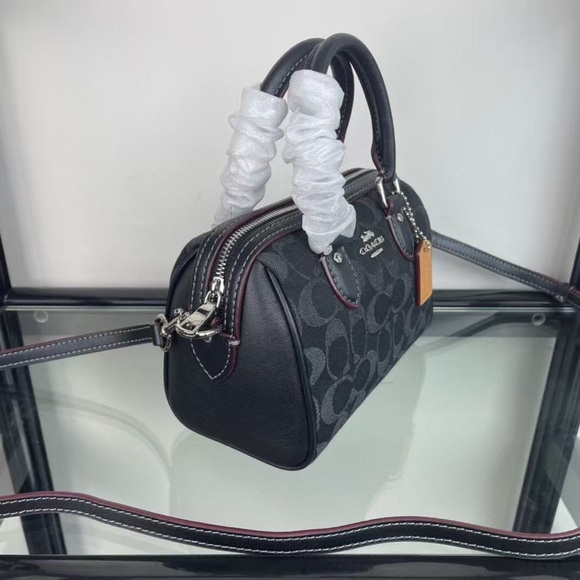 Coach Rowan Satchel Bag In Signature Denim Canvas NWT CY699 - Picture 2 of 7